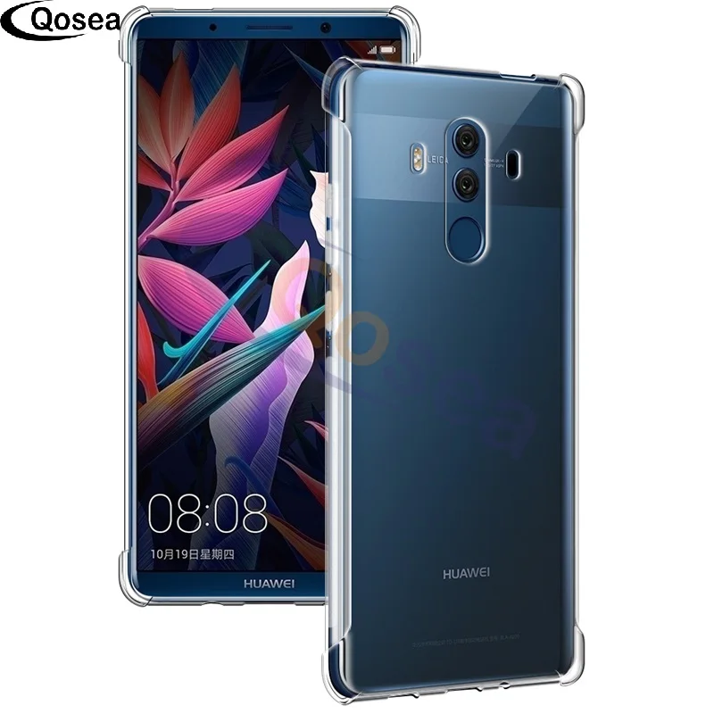 

Qosea For Huawei Mate 10 Pro Case Transparent Slim Soft Silicone Ultra Clear TPU Skin For Huawei Mate 10 Airbag Protective Cover