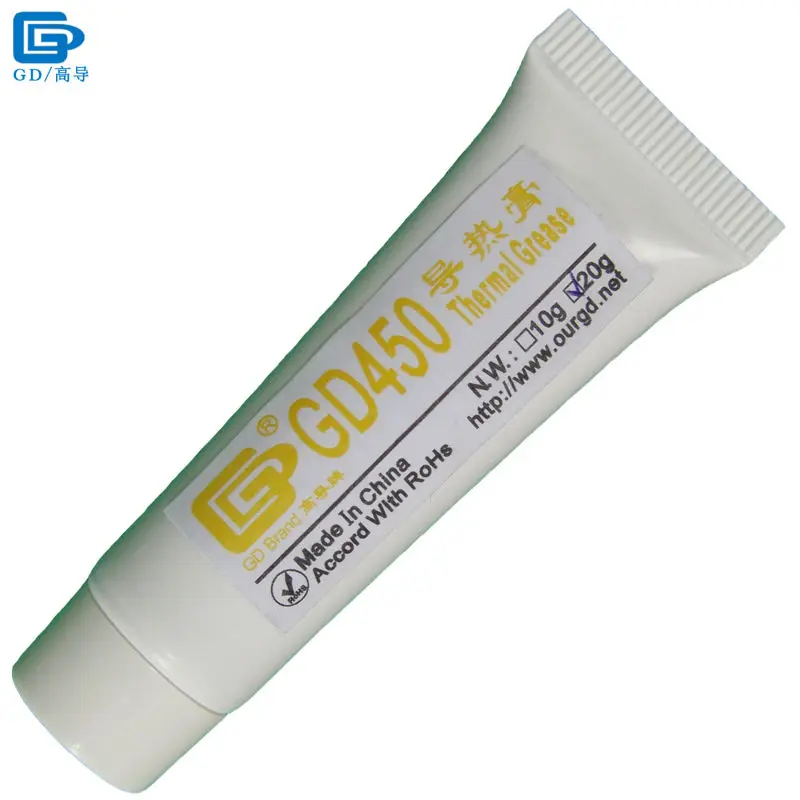 

GD Brand Heat Sink Compound GD450 Thermal Conductive Grease Paste Silicone Plaster Net Weight 20 Grams Golden For XBOX CPU ST20