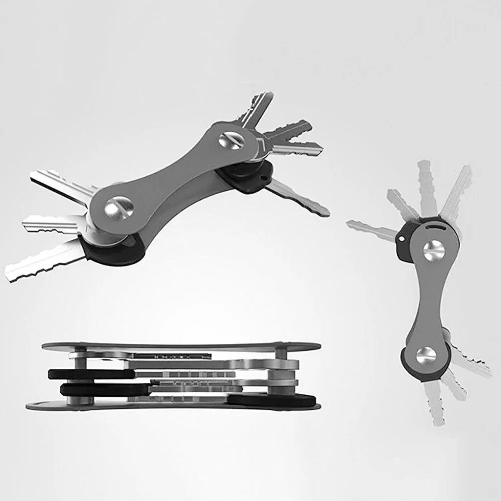 Edc Compact Key Holder Aluminum Key Organizer With Clip Keychain Ring Bargain Bait Box