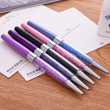 50 шт./лот новая хрустальная ручка кристалл ручной тренажер ручка металл бриллиант ручка цвет может быть настроен Специальная подарок на день рождения ручка