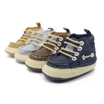 

Baby Boy Canvas Shoes First Walker Solid Color Casual Toddler Sports Shoes Non-slip Soft Bottom Warm Shoes 0-12M