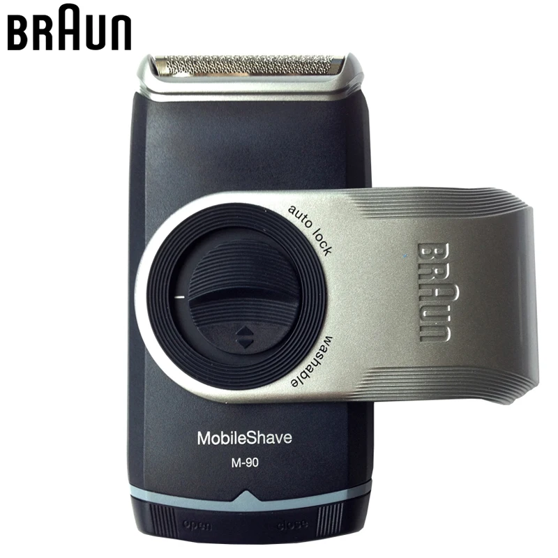 Электробритвы Braun M90, мобильный триммер для бритья, бритва, моющаяся бритва, машинка для бритья бороды, сухая батарея, портативная для путешествий