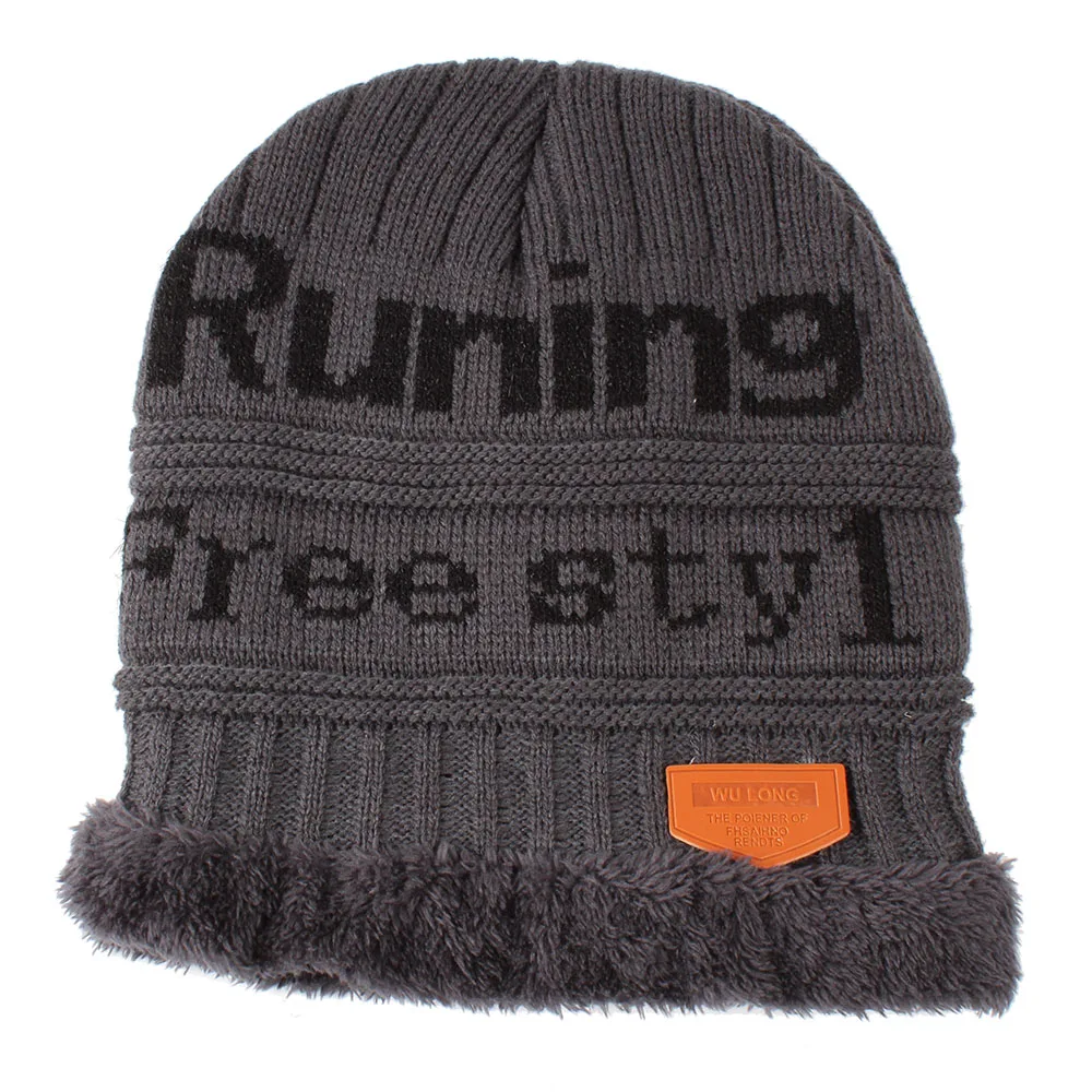 Зимние шапки Skullies Beanies вязаная шапка для женщин и мужчин теплые двухслойные