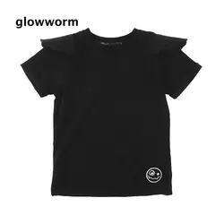 Glowwormkids Детская куртка Обувь для мальчиков Обувь для девочек футболка с короткими рукавами Детская футболка Ангел летящими рукавами От 2 до