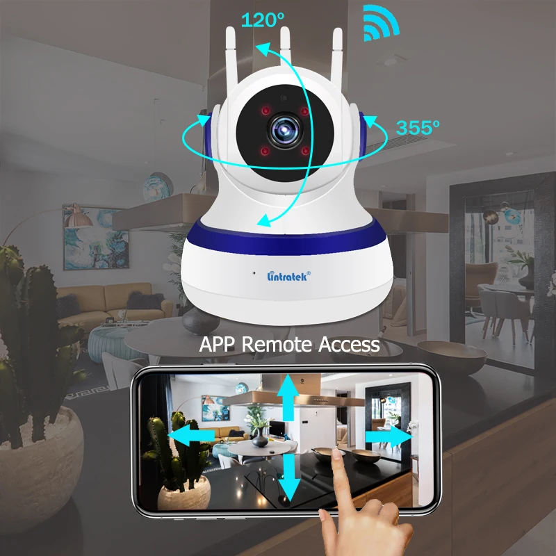  Lintratek HD 1080P IP Camera Wifi Mini CCTV Video Surveillance 2 in 1 Pack Cloud Storage Home Secur - 32885524761