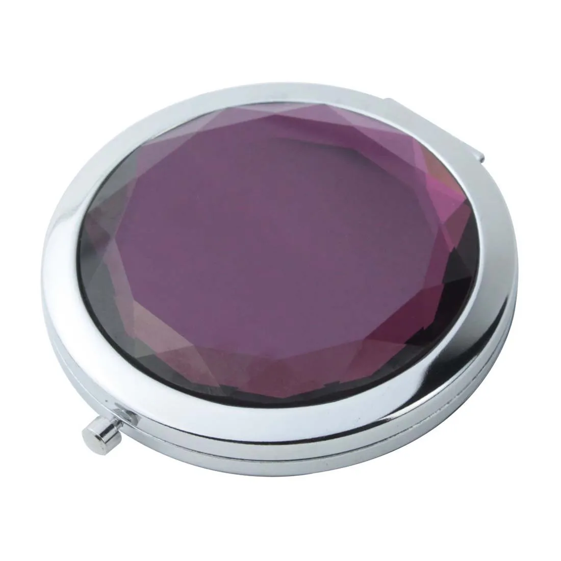 Путешествия компактный карманный Кристалл складной зеркало для макияжа, фиолетовый