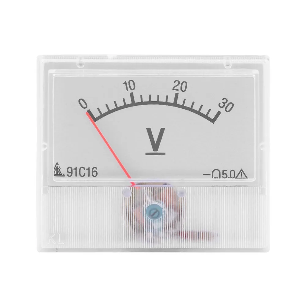 

2019 Top Professional DC 0-30V Analog Volt Voltage Panel Meter Voltmeter Gauge With Class 2.5 Accuracy