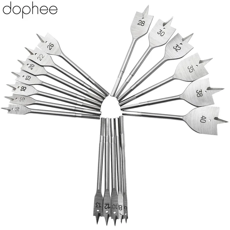 dophee Drill Bits Herramientas Para Carpinteria Wood Boring Spade Woodworking Spade Paddle Tools Drill Power Tool 8PCS 6MM-18MM