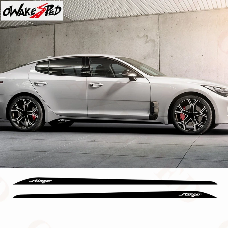 Спортивные полосы наклейки на боковую дверь автомобиля для KIA Stinger GT GTS гоночный