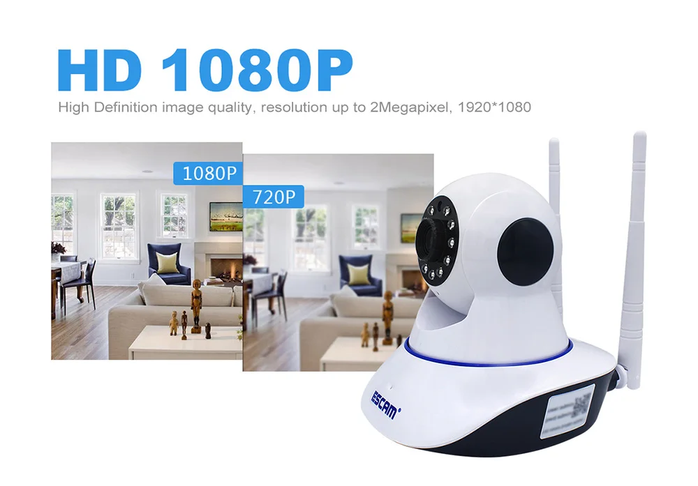 ESCAM G01 1080 P инфракрасная ip-камера Удаленный просмотр/Обнаружение движения/ночное видение 3,6 мм Лен инфракрасная сетевая камера PTZ