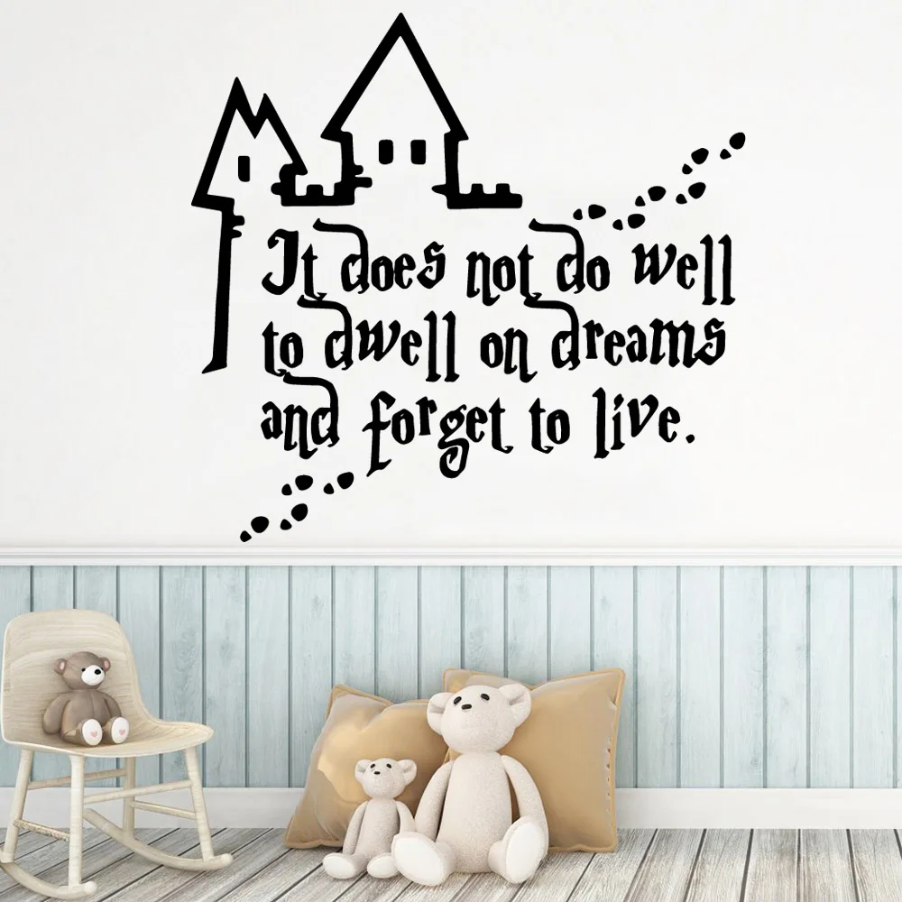 

Cute dream and live Home Decoration Accessories For Kids Rooms Diy Home Decoration Home Party Decor Wallpaper muursticker