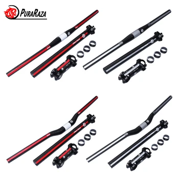 

2017 hot PURA RAZA set of carbon mtb handlebar bike handlebar + seatpost + stem + 5pcswasher =1 lot bike parts
