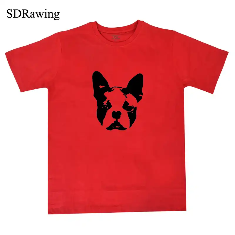 Camiseta de algodón con estampado de Terrier de Boston, camisetas gráficas personalizadas, camiseta para amantes de los perros, regalo para novia, tops casuales de verano, envío directo| | - AliExpress