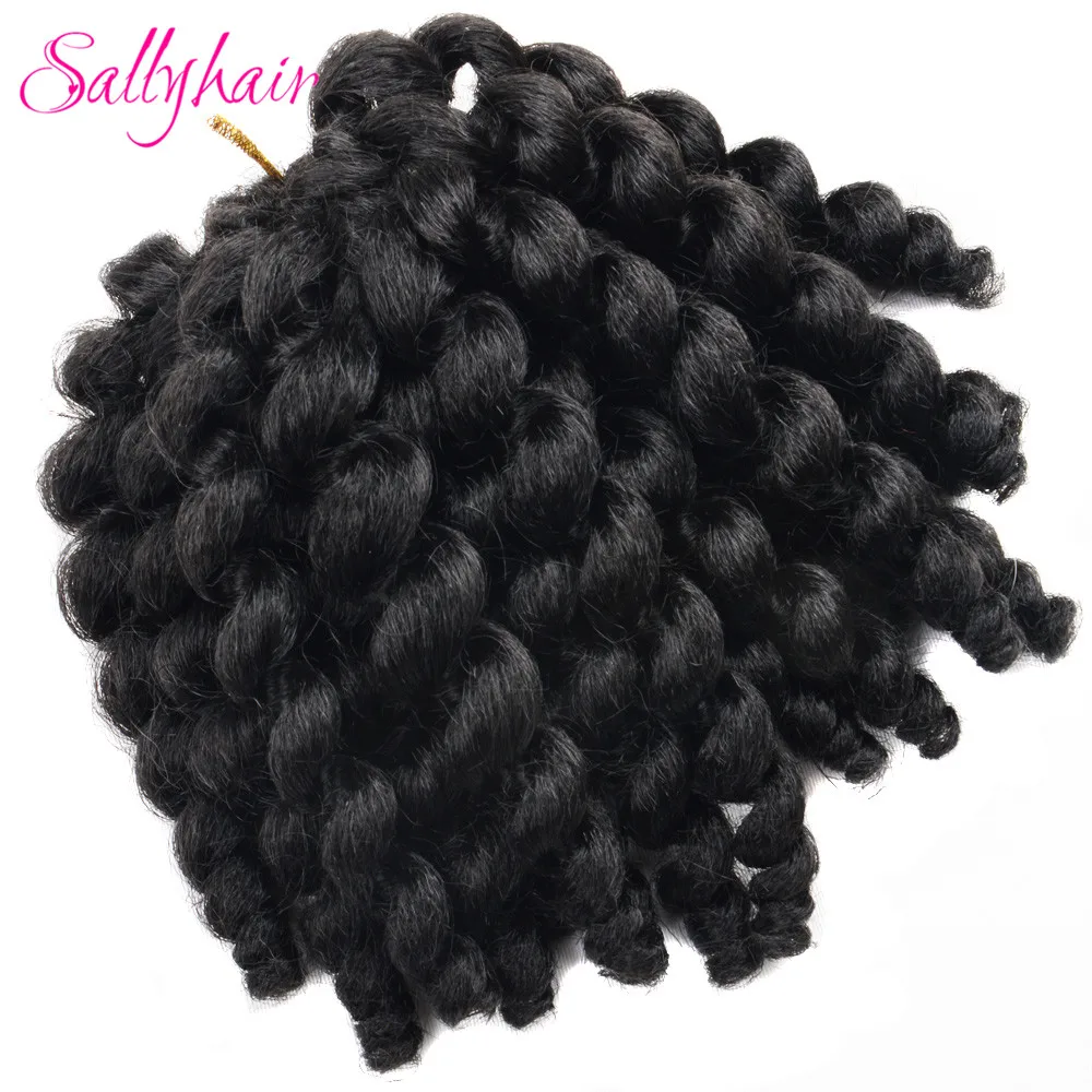 Sallyhair Jumpy Wand вязанные волосы Омбре косички синтетические кудрявые наращивание