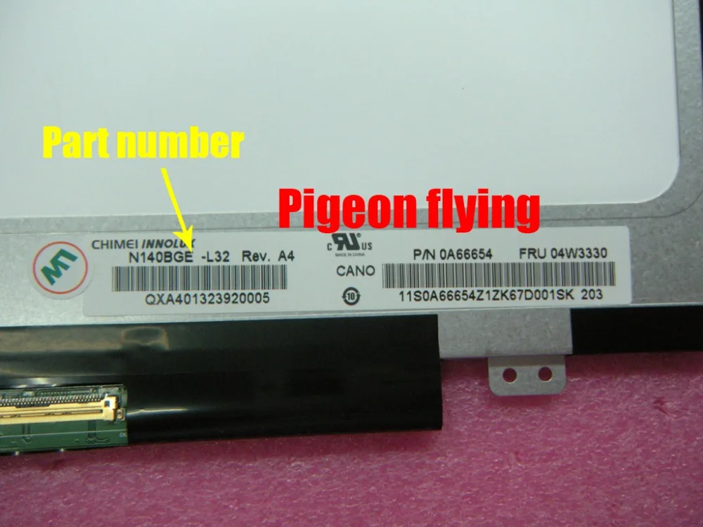 

for Lenovo Thinkpad T430 T430I T430SI T430S Laptop LCD Screen 14.0" HD 40pin INX FRU 04W3330 Part number:N140BGE-L32 REV A4