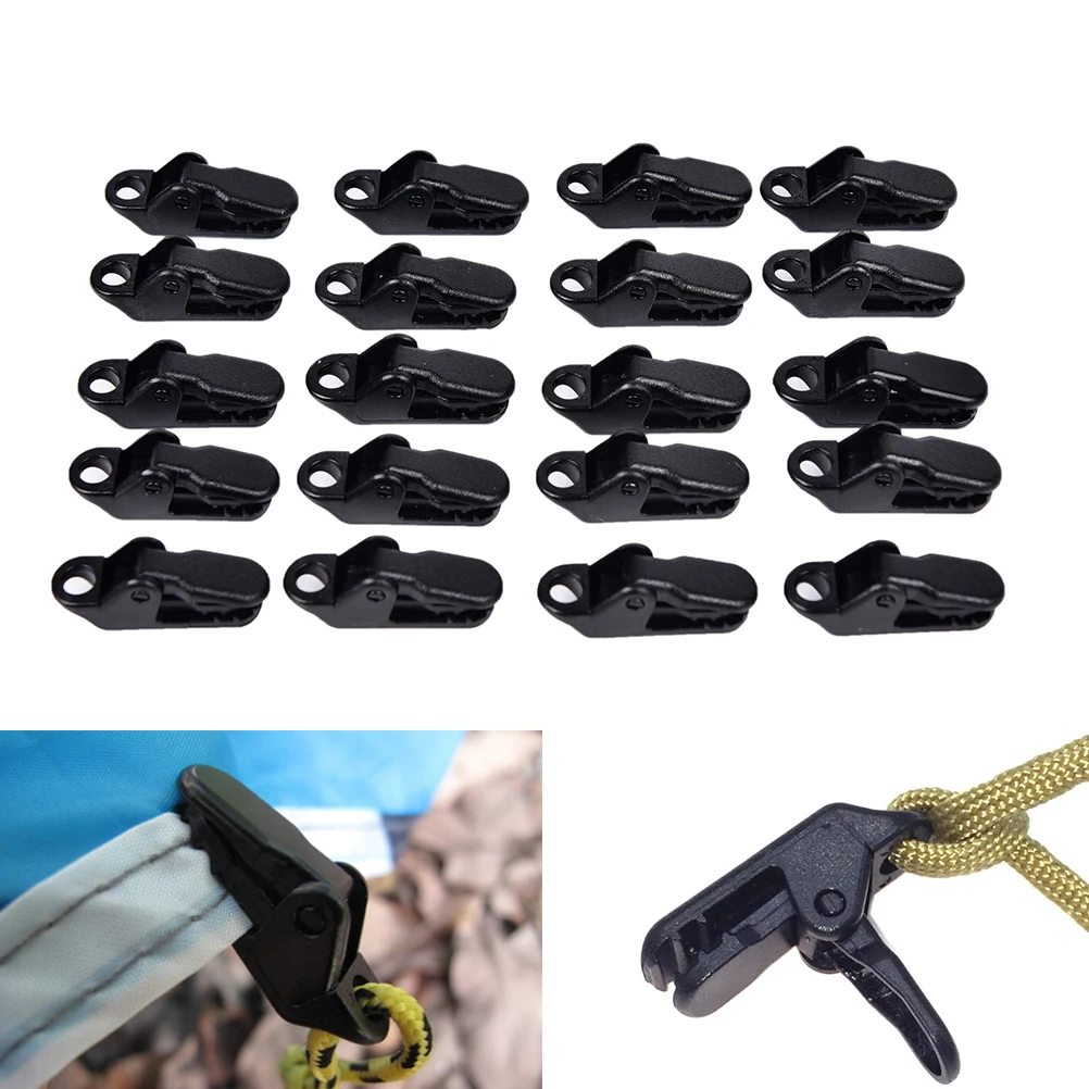 20Pcs Outdoor Camping Plastic Tent Clips Clamp Camping tent Tarp Clips