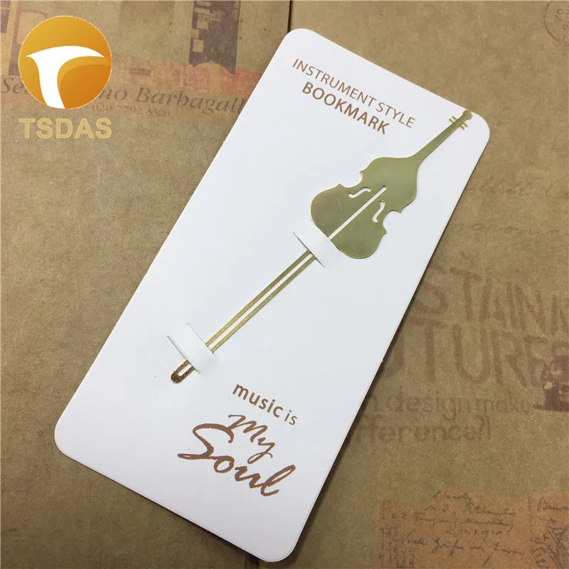 

8pcs/Lot Musical Instrument Metal Bookmark Gold Music Book Marks For Teacher Gift Stationery Office School Supplies