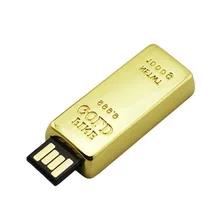 Мини-золотой USB флэш-накопитель 1 Гб 2 Гб 4 ГБ 8 ГБ 16 ГБ 32 ГБ золотые стержни флеш-накопитель золотой слиток Флешка(с логотипом на заказ