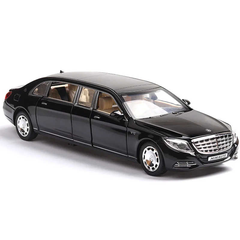 1:32 Игрушечный Автомобиль Maybach S650 расширенное издание металлическая Игрушечная