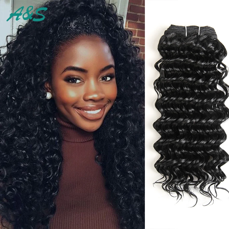 Beautiful Deep Wave Synthetic Braiding Hair Natural Soft Deep Wave Hair Extension Thick Weave 16