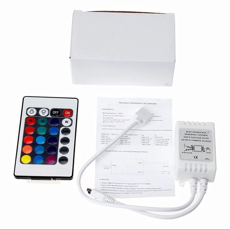 Светодиодная лента RGB контроллер мини коробка 24key 44key ИК пульт дистанционного