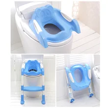 Non-slip Baby Potty Training Seat Children's Folding Baby Potty Infant Kids Toilet with Adjustable Ladder cartoon baby boy girls folding toddler potty toilet trainer safety seat chair step with adjustable ladder training penico toilet