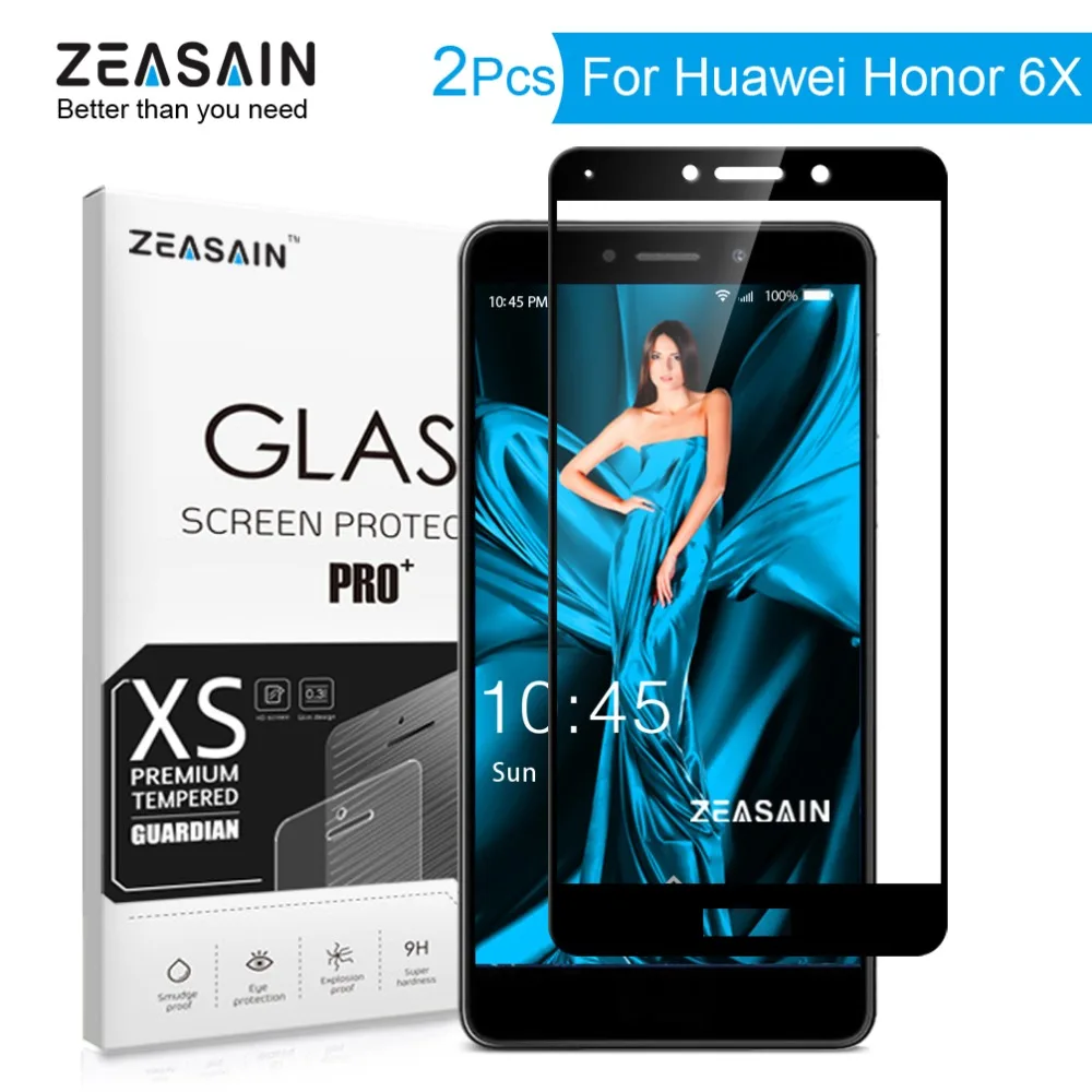 2 шт./упаковка закаленное стекло 9H для Huawei Honor 6X 6 X Honor6X 2.5D|tempered glass screen protector|glass
