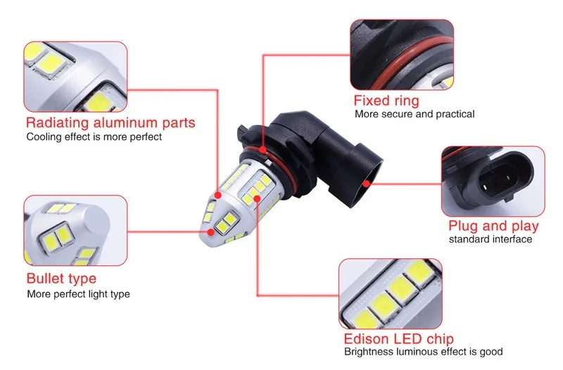 2 шт./лот T20 7440 LED W21/5 Вт 30smd 2835 LED 30 Вт тормозной сигнал поджав хвост лампа DC12-24V замена лампы Автомобильный источник света