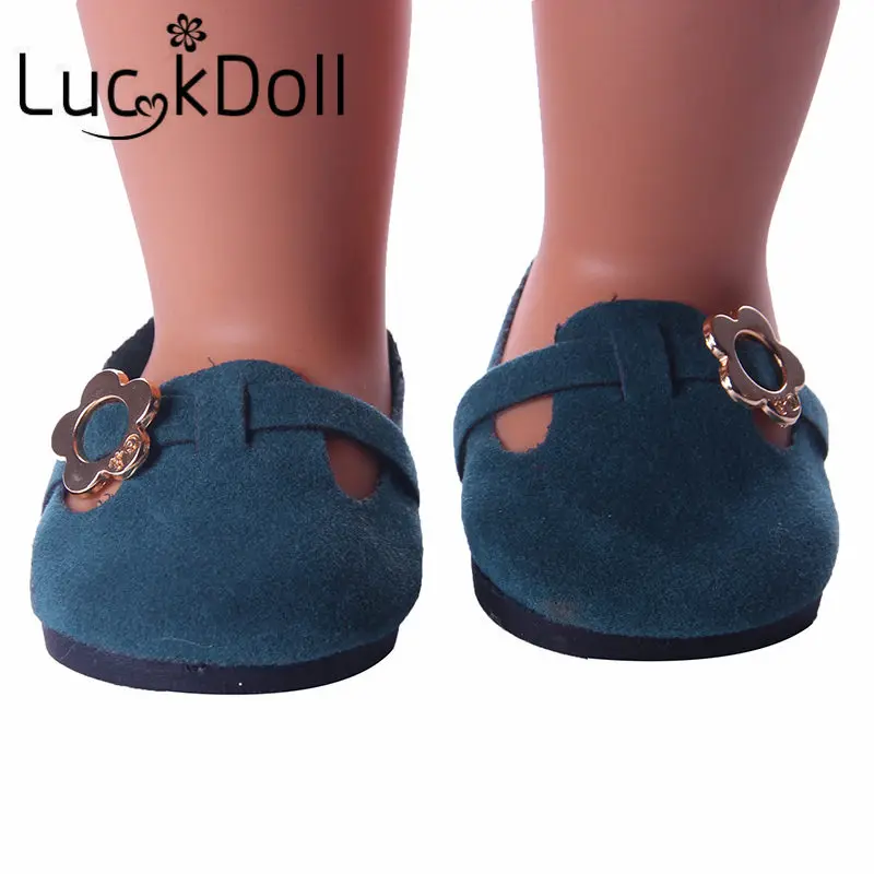 LUCKDOLL/однотонная Симпатичная модная обувь, 18 дюймов, американские и 43 см, Детские аксессуары для кукол, игрушки для девочек, поколение, подарок