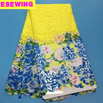 

Esewing High quality nigerian wedding african lace fabric/100% Cotton lace/guipure cord lace fabric for wedding party