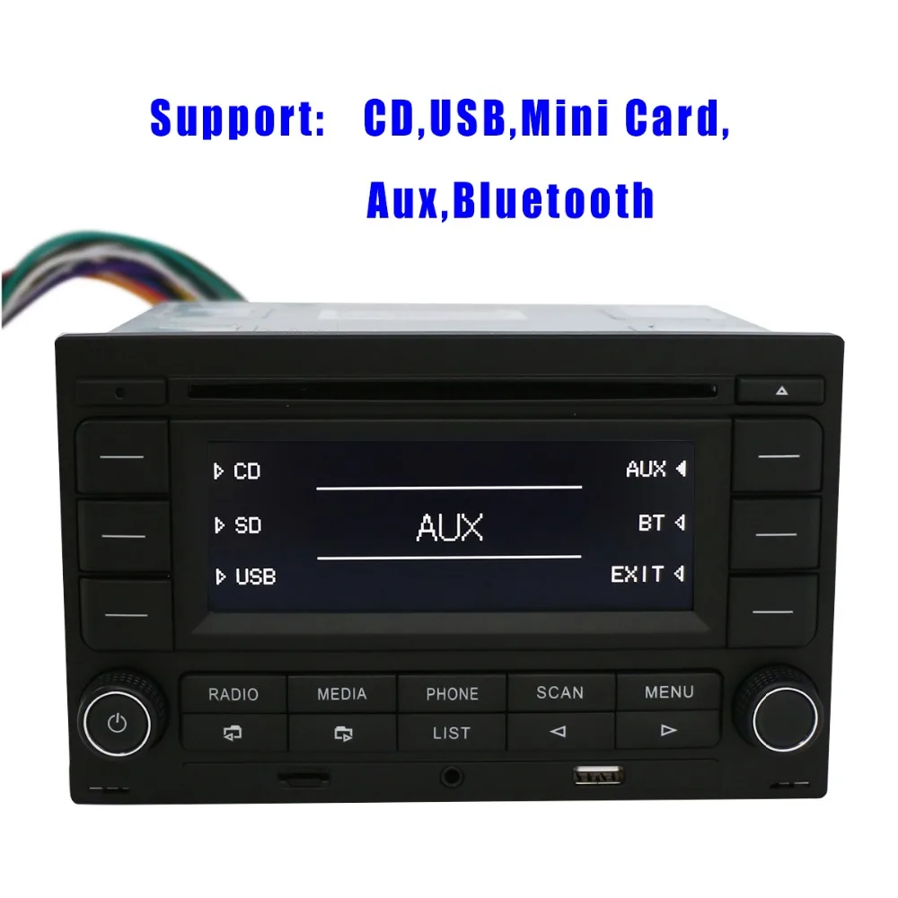 Лимонная Акула автомобильное радио RCN210 CD плеер Bluetooth USB MP3 AUX 9N 31G 035 185 для VW Golf Jetta MK4
