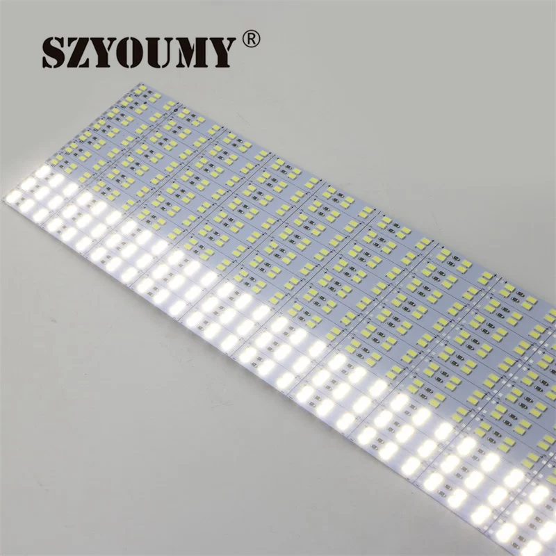 SZYOUMY 50 шт. 100 см 144 светодиодный s SMD 5730 светодиодный жесткая лента 12V двухрядный светодиодный бар светильник 1 м шкаф лампы холодный белый цвет;