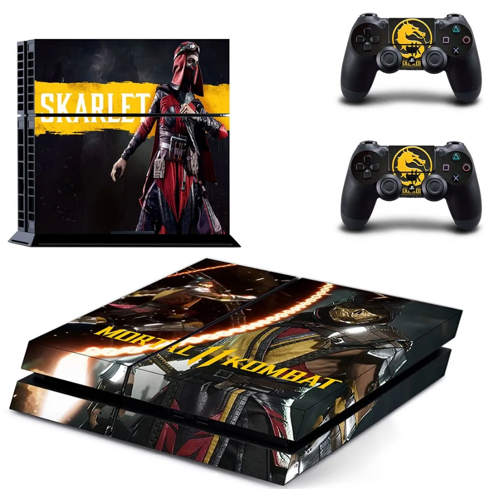 Mortal Kombat 11 PS4 чехол для игры PS4 наклейка кожи для PS4 playstation 4 и 2 контроллера наклейки