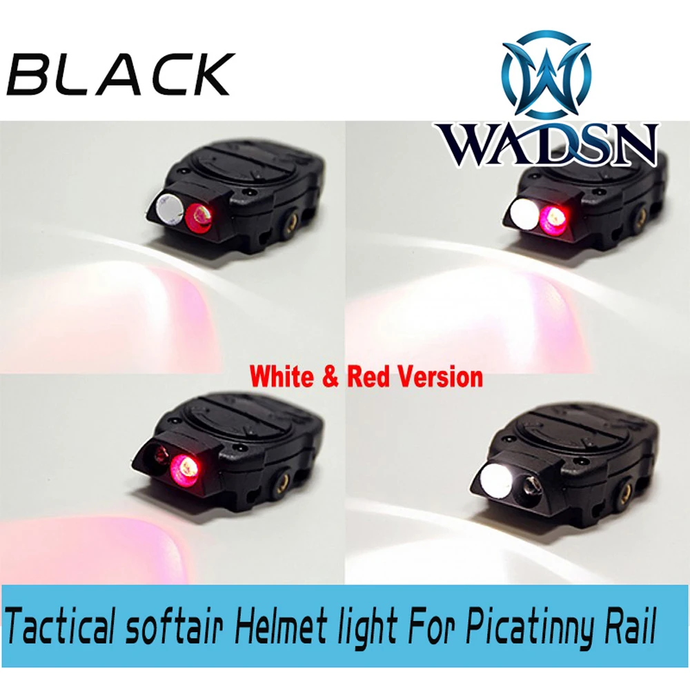 Ferroviário com Interruptor Luz para Picatinny Wadsn Princeton Capacete Tático Remoto Lâmpada Cauda Branco Vermelho ir Softair Arma Luz Wne05016 12 Cheap Luzes de armas