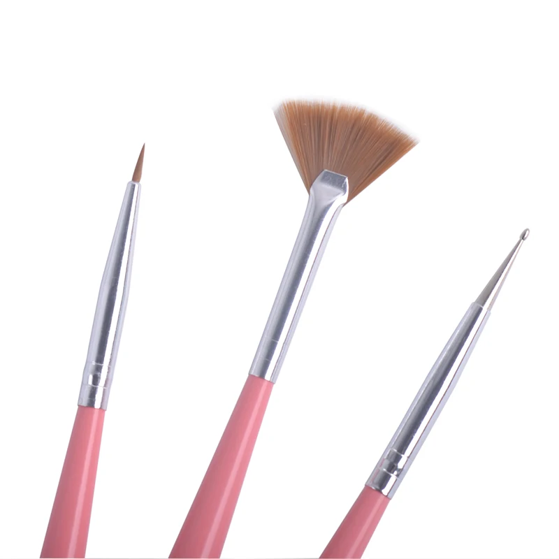 Fengshangmei 9pcs Nail brushes Set Nail Art Painting Pen Professional Brushes for Nail Design 4