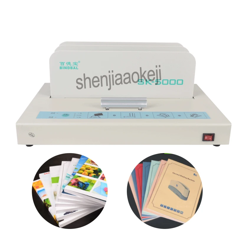 Hot glue binding machine desktop perfect paper thermal binder electric metal book maquina de