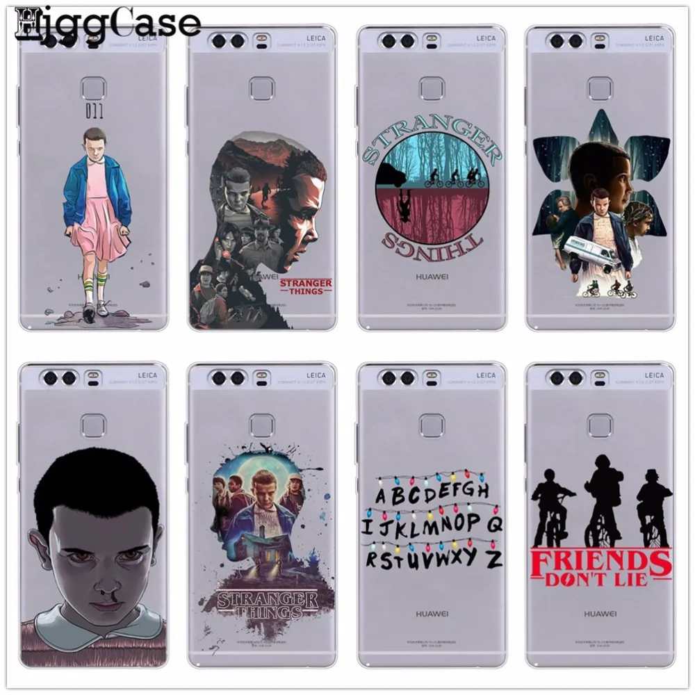 

Stranger Things Christmas Lights Case For Huawei P8 P9 Lite 2017 P10 Plus Lite Mate 10 Nova 2 Honor 6C Pro TPU Soft Phone Cover