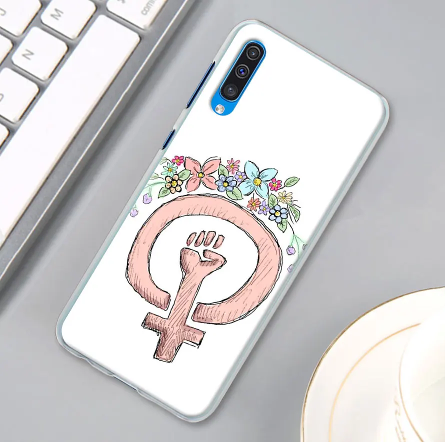 Эстетика Минимальный «Girl power» и женских чехол для samsung Galaxy A30 A40 A50 A70 A6 A8 плюс A7 A9 M30 Футляр для телефона