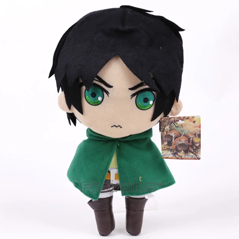 Najtaniej Anime atak na tytana Eren Jaeger Levi Mikasa Ackerman pluszowa zabawka miękka wypchana lalka prezent 12 \