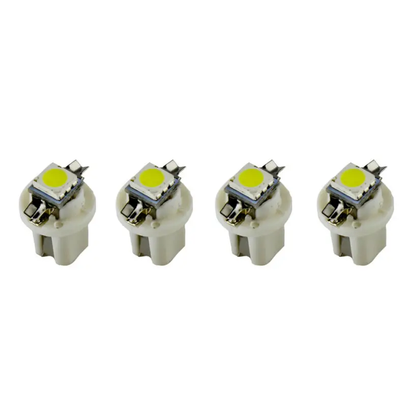 4 шт. Белый T5 B8.5D 5050 1 SMD Светодиодная панель кластерный манометр боковые лампы|t5