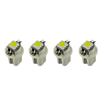 

4pieces White T5 B8.5D 5050 1-SMD LED Dashboard Cluster Gauge Side Lights Bulbs