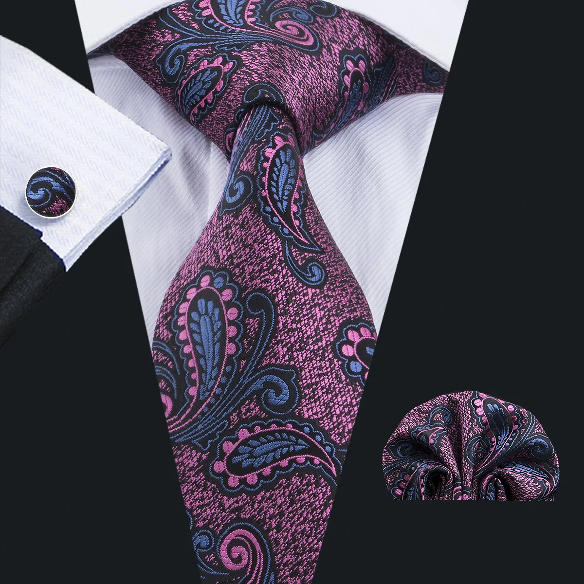 Барри. ван классический мужской галстук шелк Новинка геометрические 30 стилей галстук Hanky запонки Комплекты для мужчин свадебные Бизнес партия