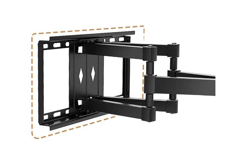 Настенный кронштейн для телевизора с полным движением, Двойной Шарнирный поворотный кронштейн для большинства 58-7" плазменных ТВ весом до 100 кг VESA 600x800 мм