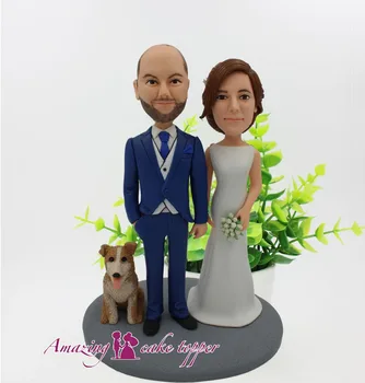 

2019 AMAZING CAKE TOPPER Love pet, love testimony, love love Toys Custom Polymer Clay Figure From Pictures