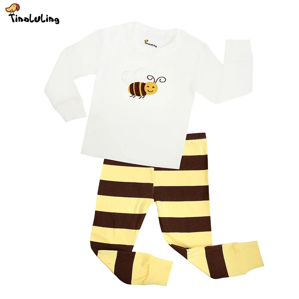 Новые пижамы для мальчиков с рисунком зебры Детские хлопковые Пижамные комплекты из 2 предметов с длинными рукавами детские пижамы Infantil пижамы для девочек детская одежда для сна - Цвет: NO4