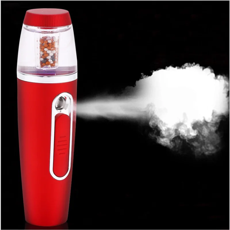 

Handheld Portable Beauty Steam Face Humidifier With Charging Treasure Negative Ion Nano Spray Water Meter Gift