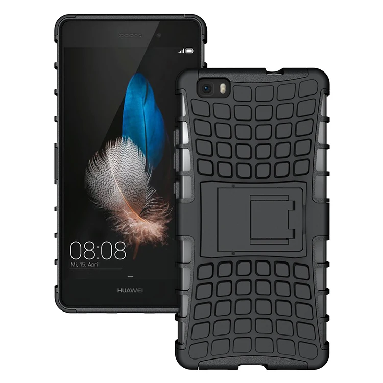 Для Huawei P8 Lite Обложка мягкая кремния и жесткий Пластик кожи чехол для мини Чехол