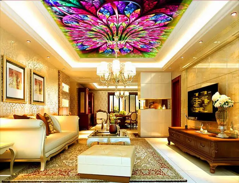 

3d wall paper for ceiling custom newest 2016 3d ceiling Gorgeous abstract modern kitchen wallpaper Non-woven ceiling-wall-paper