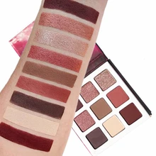 

FLOSSY SUNFLOWER The Burgundy Palette Arrivals 9 Colors/Set Kyshadow Cosmetics Matte Eyeshadow Eye Shadow Palette High Quality