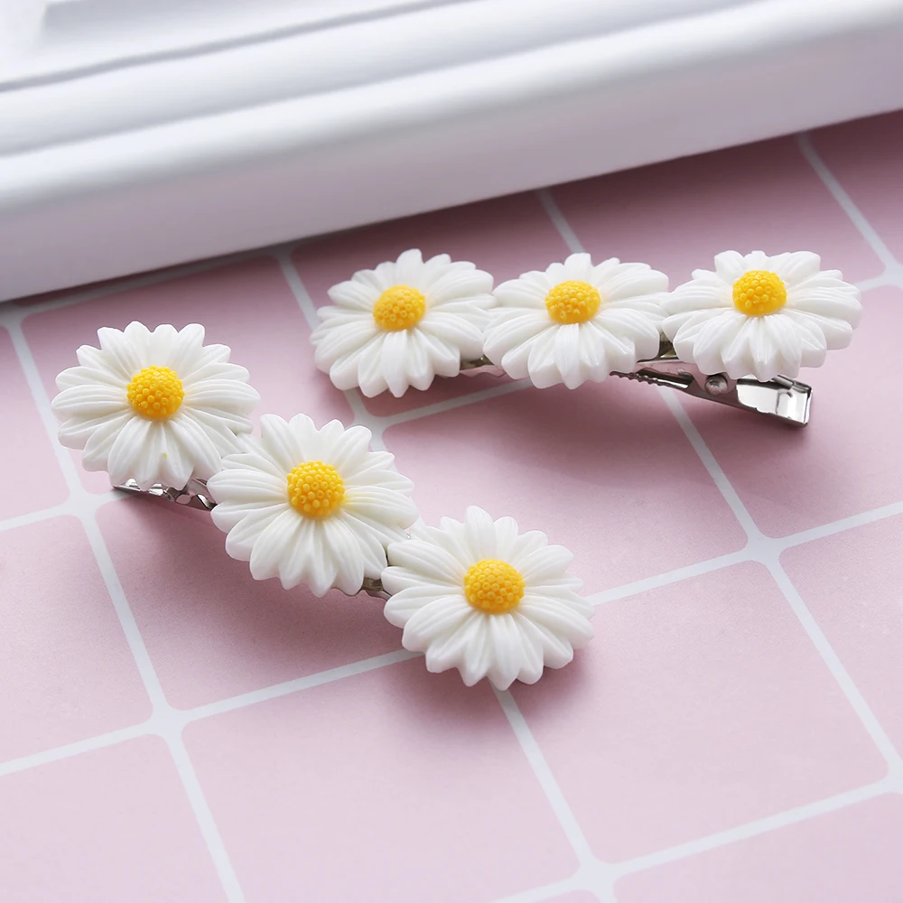 Fashion Women Hair Accessories Acrylic Tiara Hair Rope Daisy Flower
